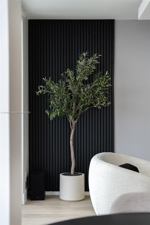 Wood slat wall decor