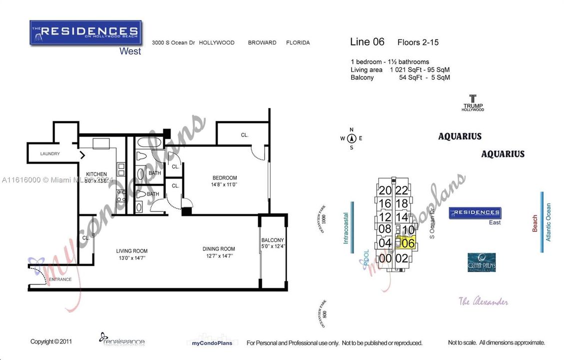 En Venta: $345,000 (1 camas, 1 baños, 1021 Pies cuadrados)