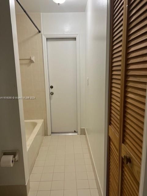 Hallway Bathroom Tub Shower door to yard