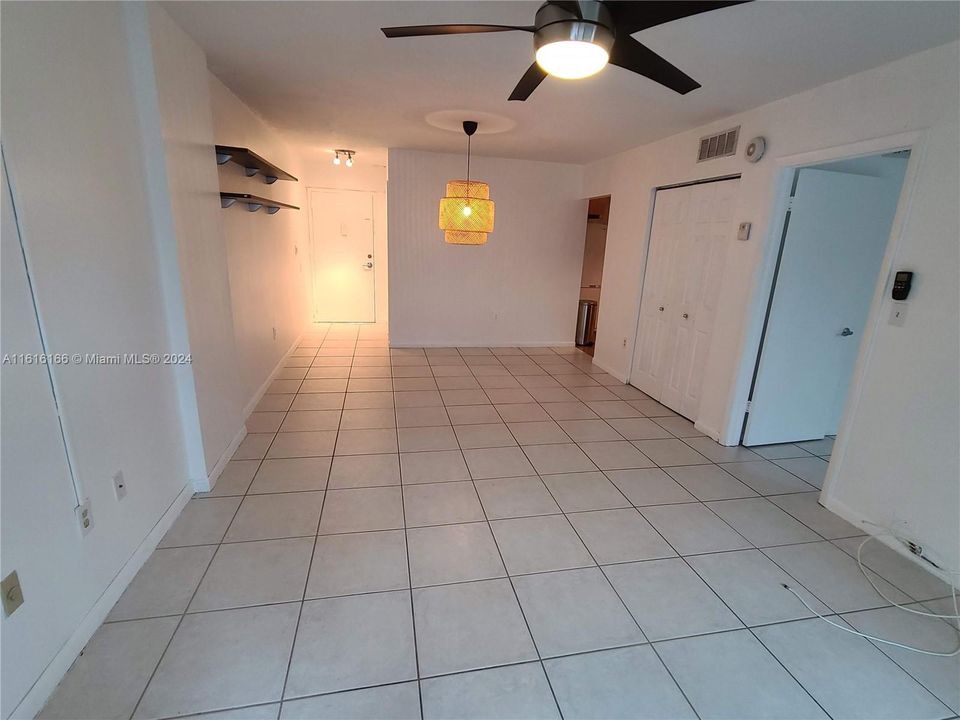 View of living room from the balcony