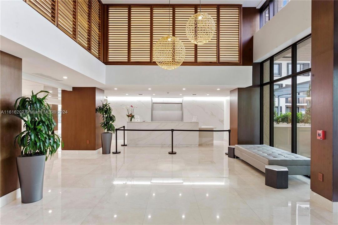 Remodeled Lobby with Security