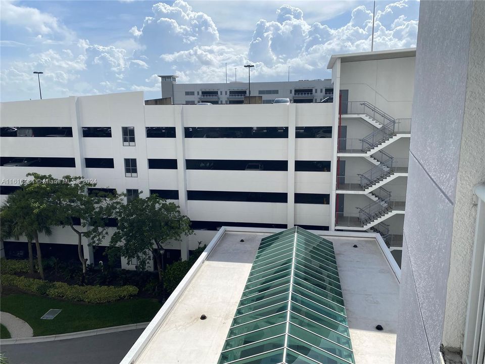 Front of Unit overlooking Canopy to Parking Garage