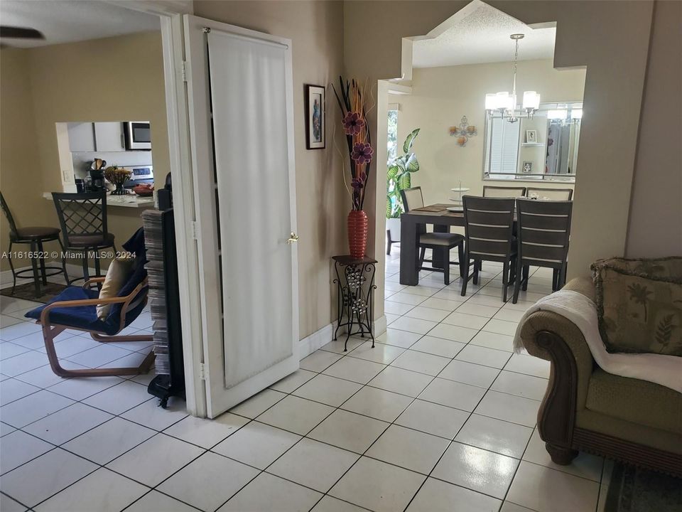 Entrance to Family room & Dining room