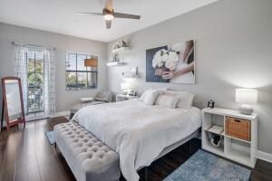 Master bedroom with balcony