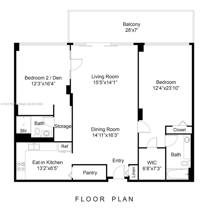 For Rent: $3,000 (2 beds, 2 baths, 1229 Square Feet)