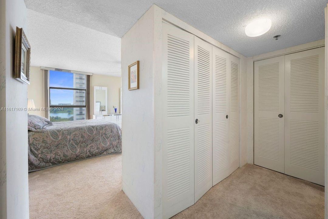 plenty of closet space in main bedroom suite