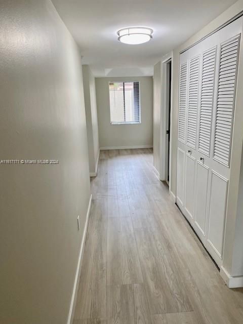 Hallway with laundry