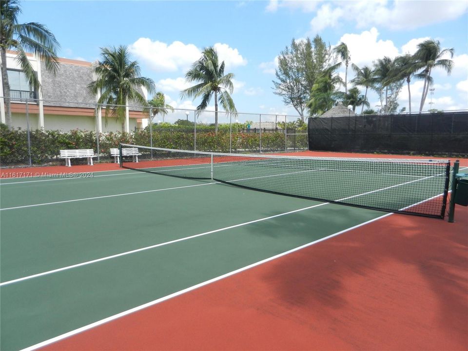 9 tennis courts, 6 are lighted