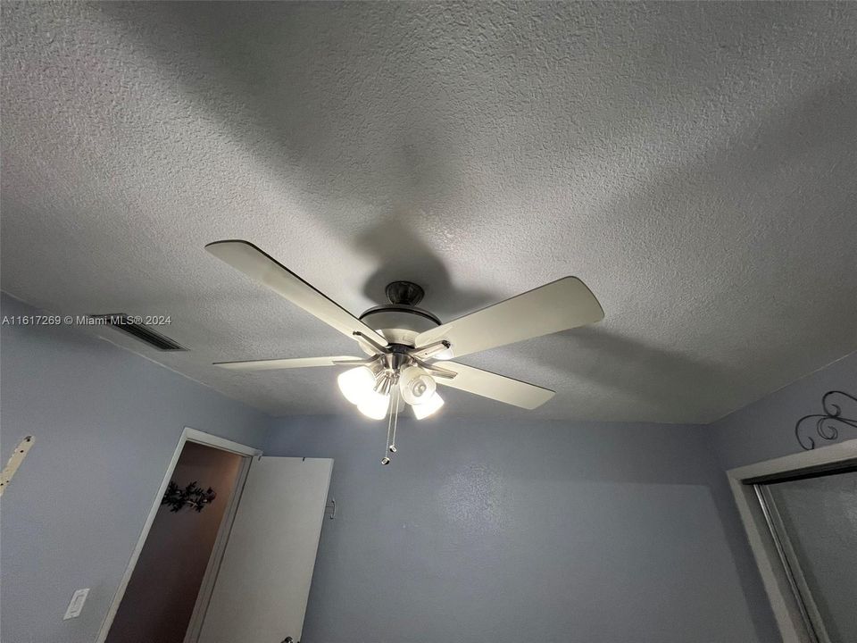 Fan in bedroom