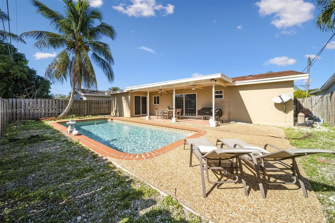 Pool and oversized back yard