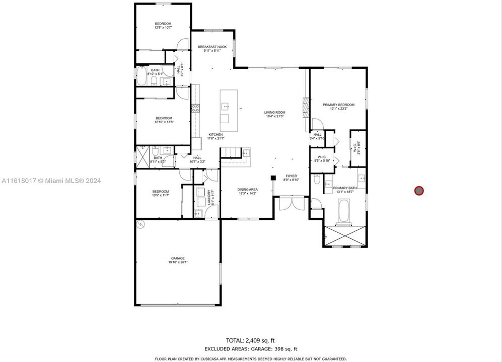 Activo con contrato: $679,750 (4 camas, 3 baños, 2409 Pies cuadrados)