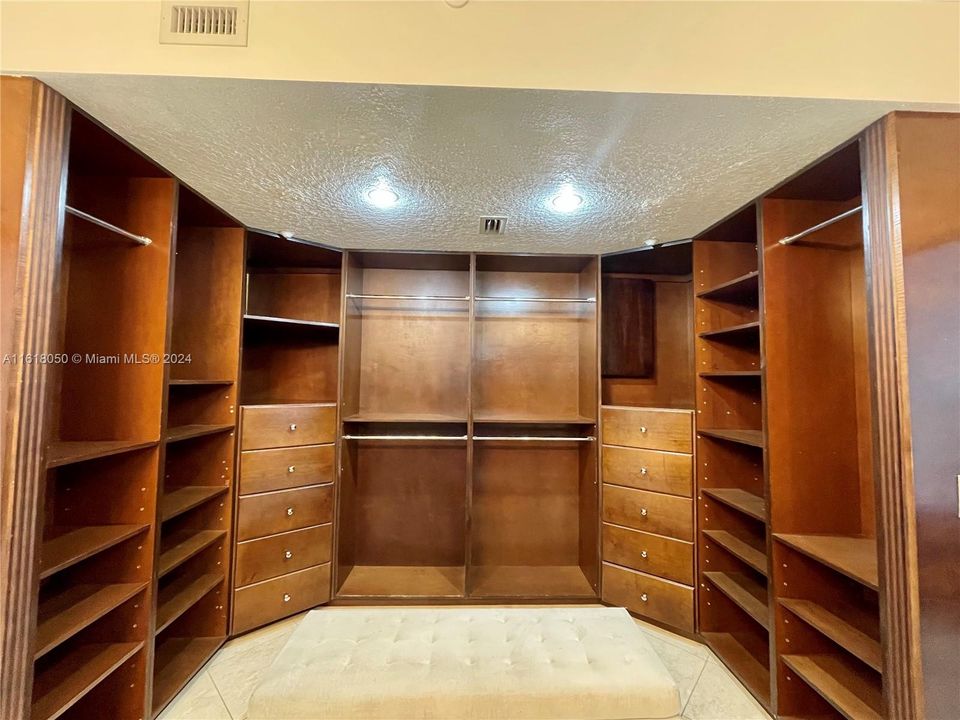 Built in master closet