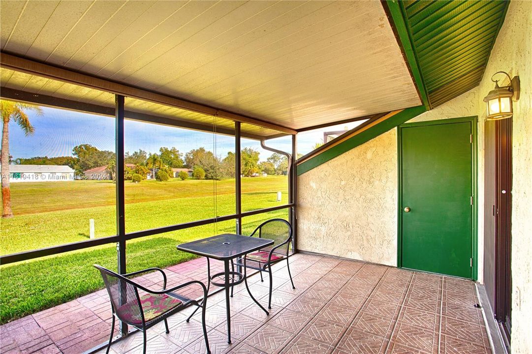 Screened in patio