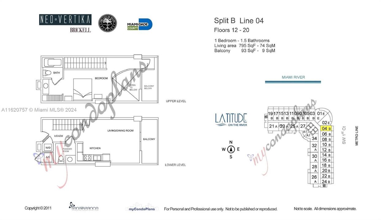 Recently Sold: $440,000 (1 beds, 1 baths, 795 Square Feet)