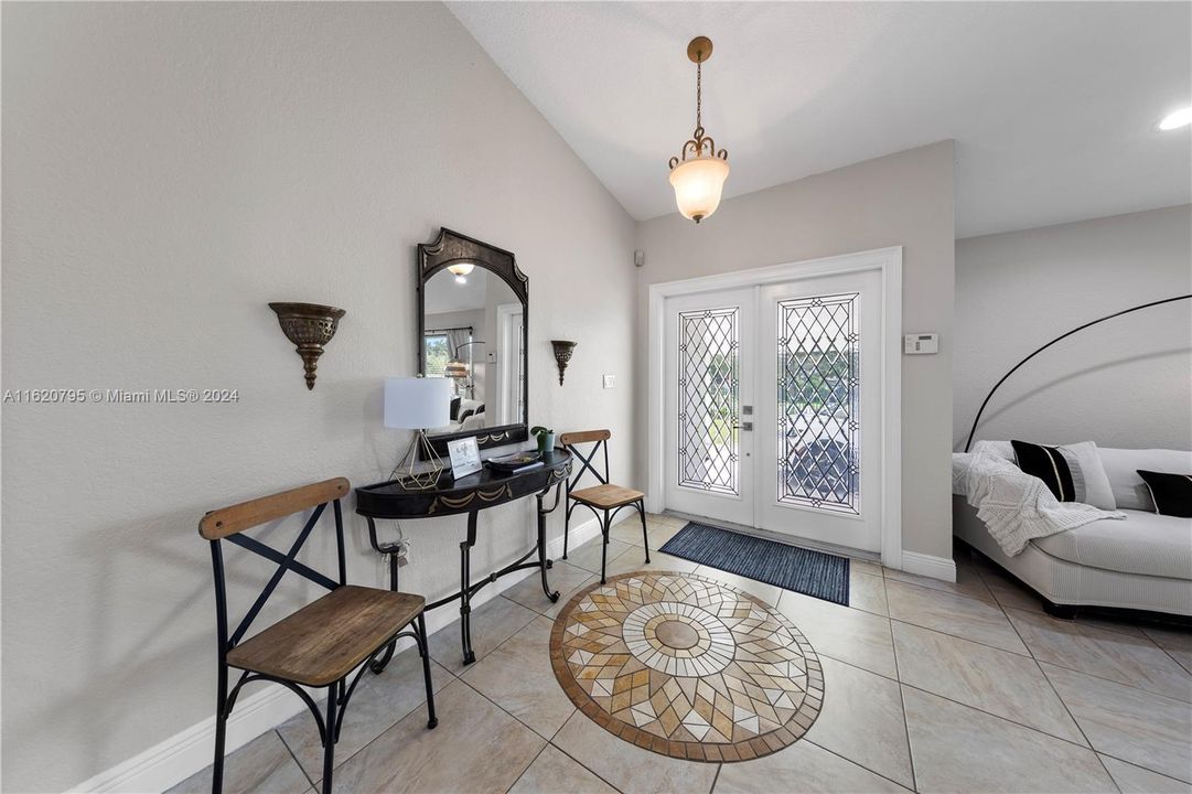 View of Living room & family room upon entry