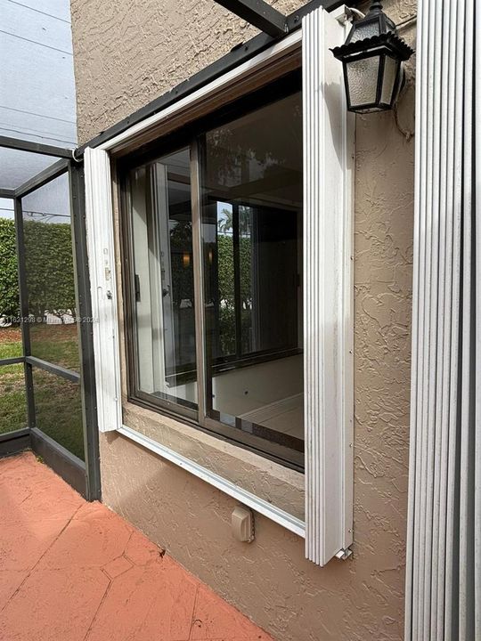 accordion shutters in all oopenings