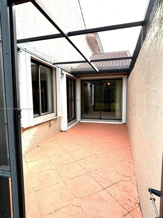 Patio off master bedroom and kitchen