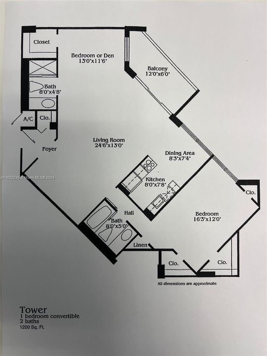 En Venta: $360,000 (1 camas, 2 baños, 1257 Pies cuadrados)