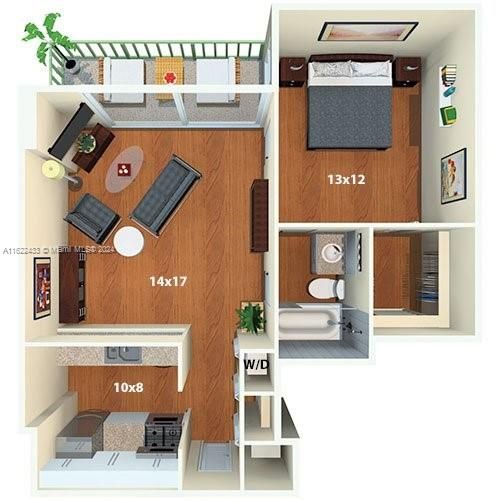 Recently Rented: $2,614 (1 beds, 1 baths, 747 Square Feet)