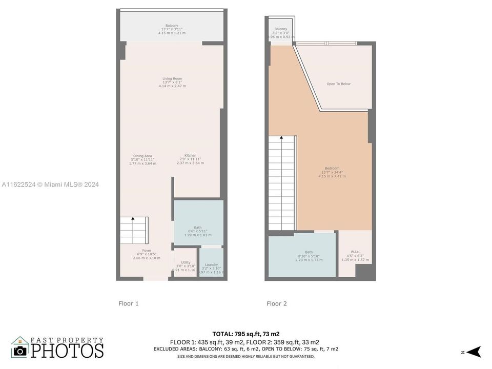 For Sale: $485,000 (1 beds, 1 baths, 795 Square Feet)