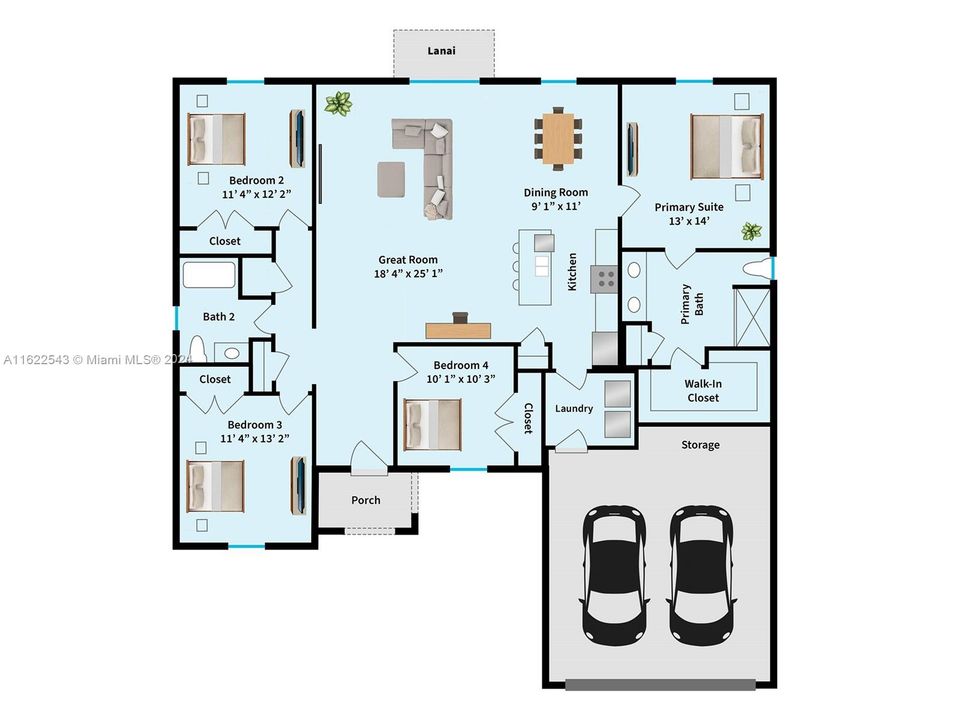 Active With Contract: $359,900 (4 beds, 2 baths, 1787 Square Feet)