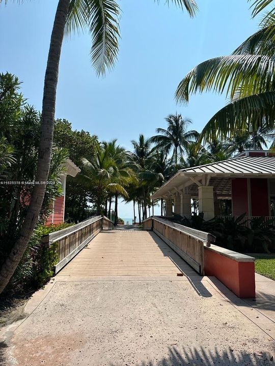 Residents only beach just a few steps from the building