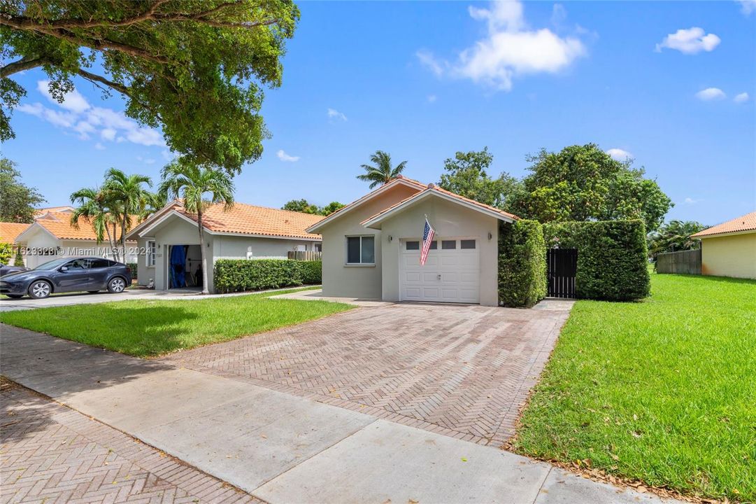 One car garage + lots of room in drive way.