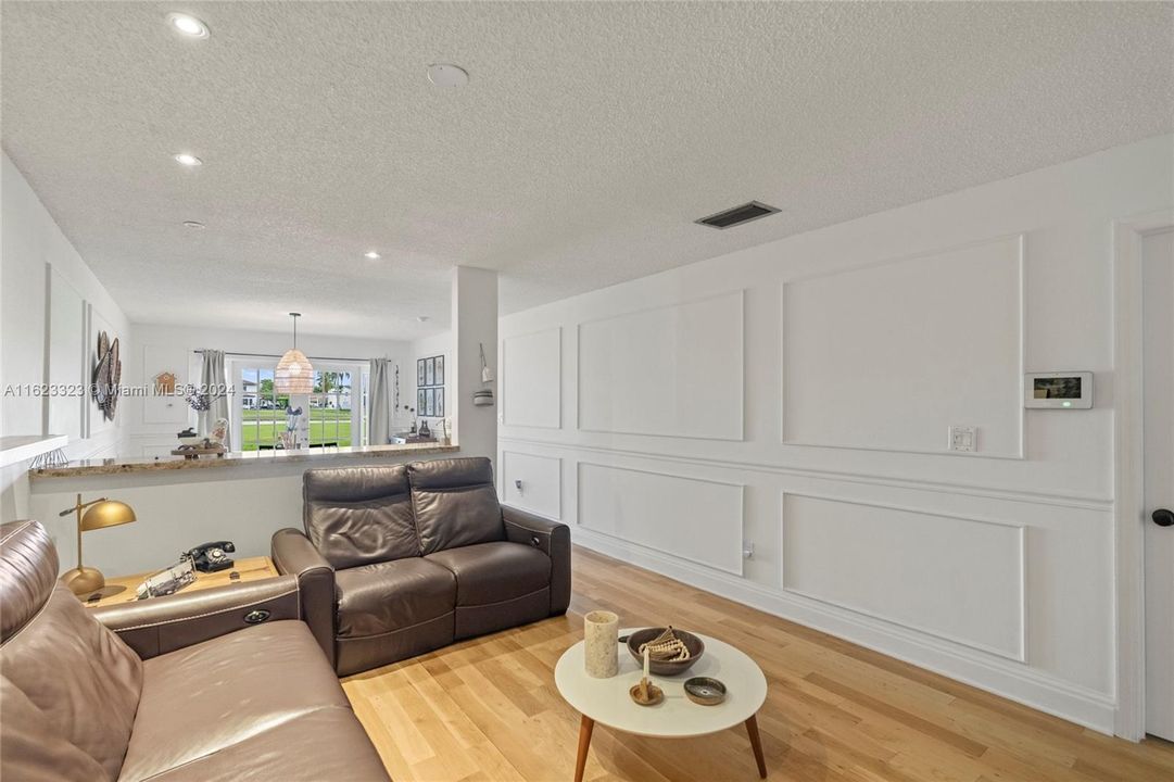 Family room with easy access to dining area