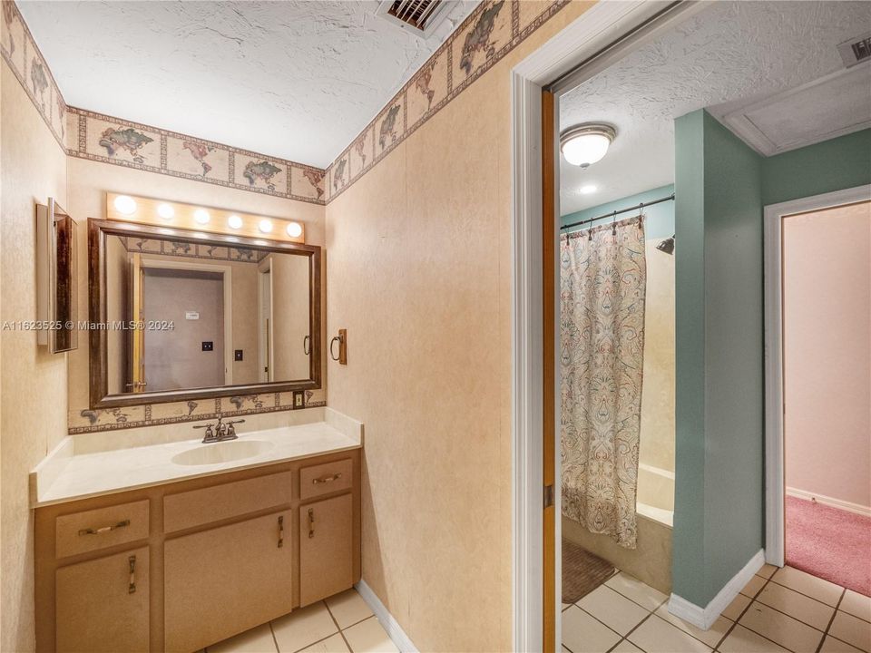 Upstairs Bathroom with two separate vanities