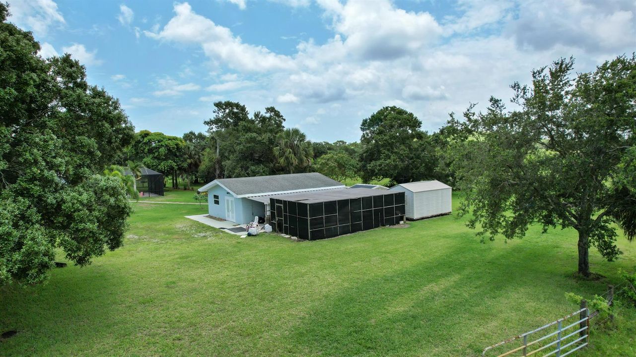 ranch guesthouse and greenhouse