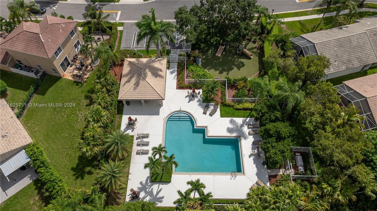 Aerial View of Community Pool