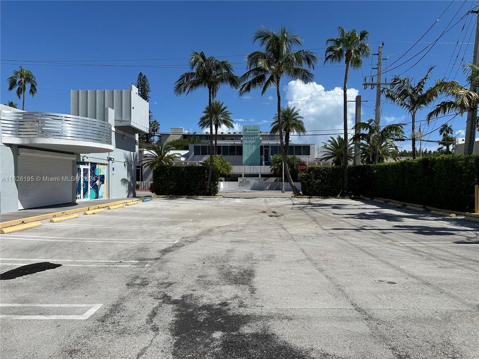 View of 6th st parking entrance