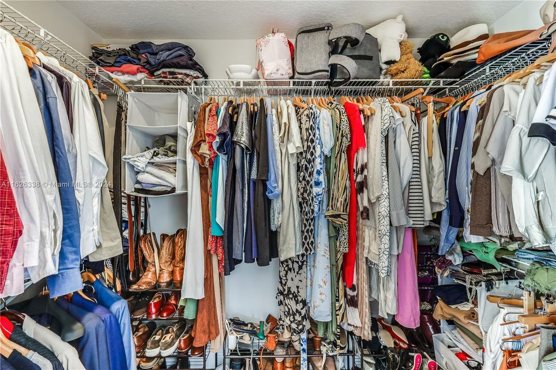 Master bedroom walk-in closet