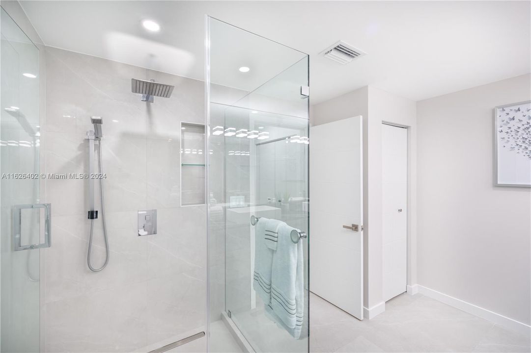 private 2nd bathroom large shower double vanity