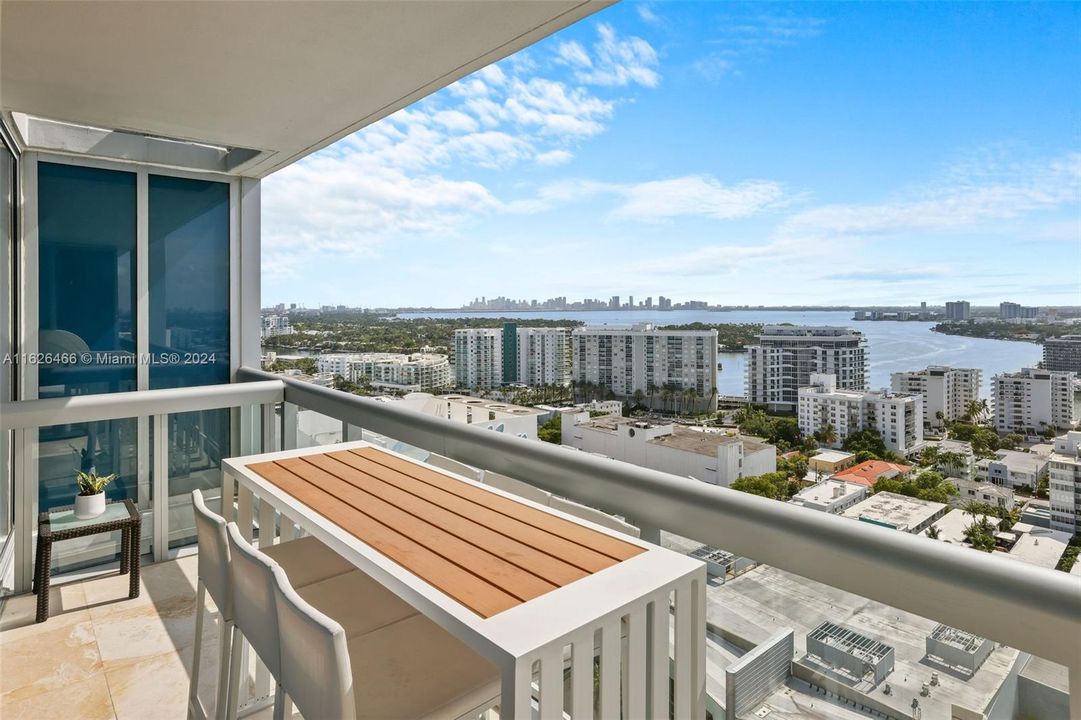 Beautiful west facing view from your balcony! Enjoy the downtown skyline and Miami sunsets!