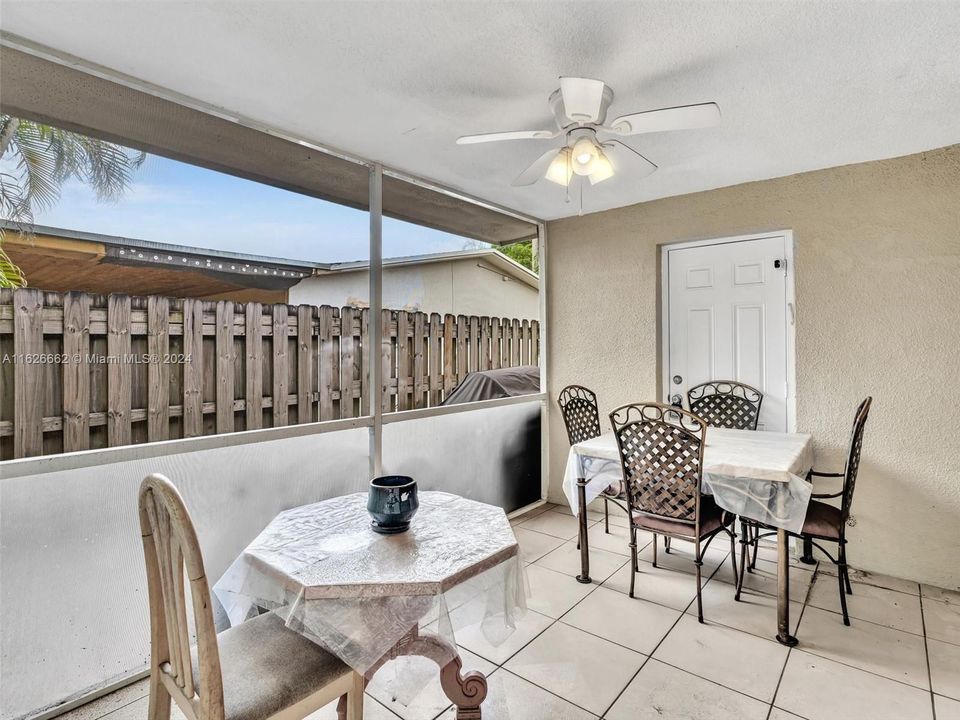 Screened porch