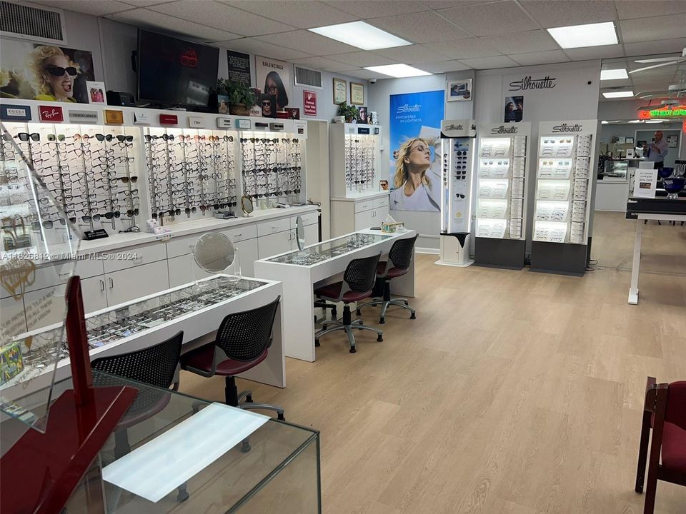 Inside Optical Retail Area