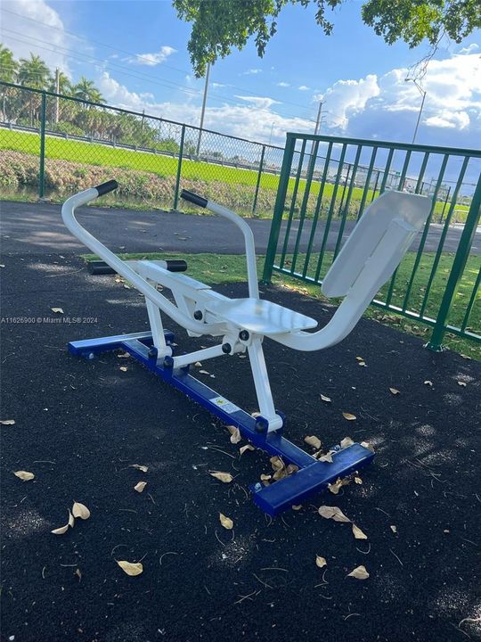 Gym Equipment found in the linear park across the stree