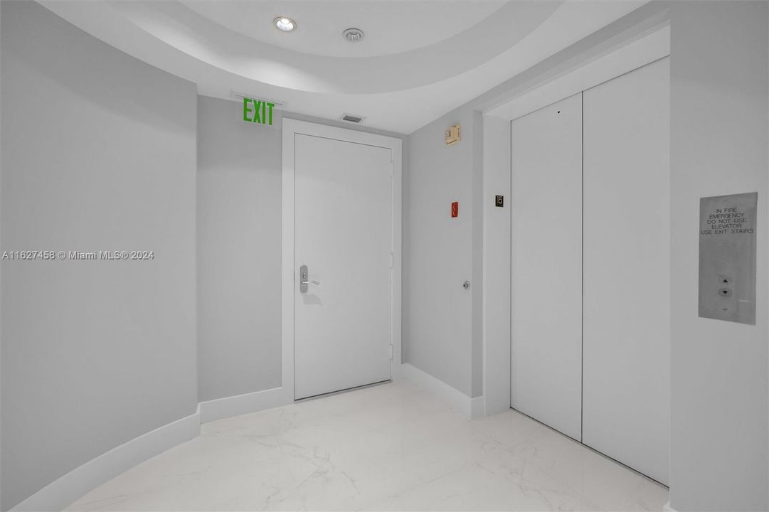 Foyer and Private elevator