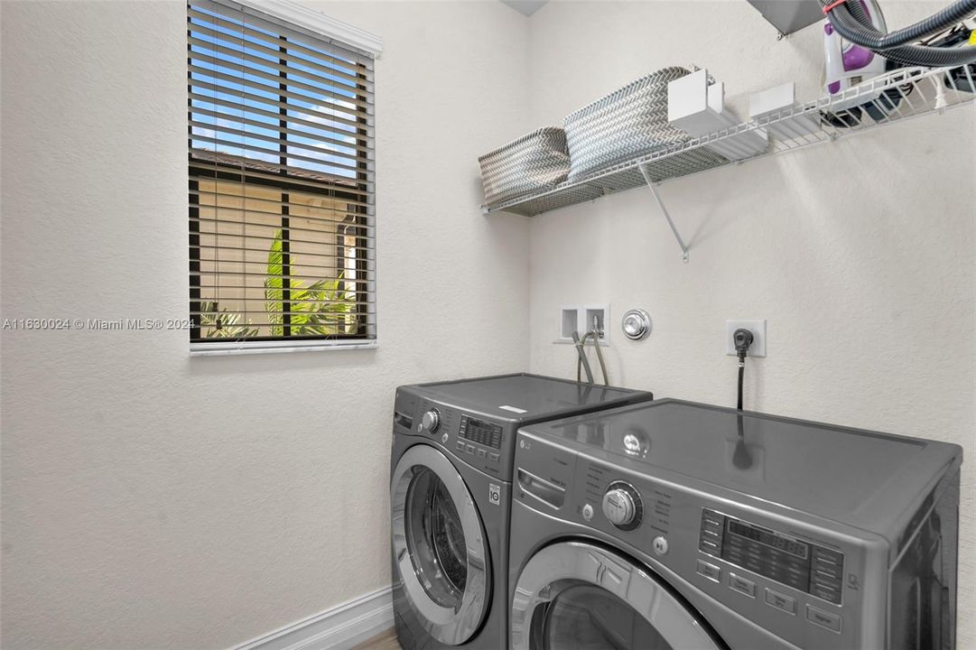 Laundry Room with Shelves