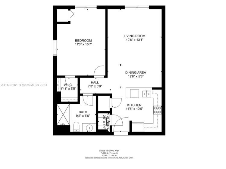 Active With Contract: $520,000 (1 beds, 1 baths, 798 Square Feet)