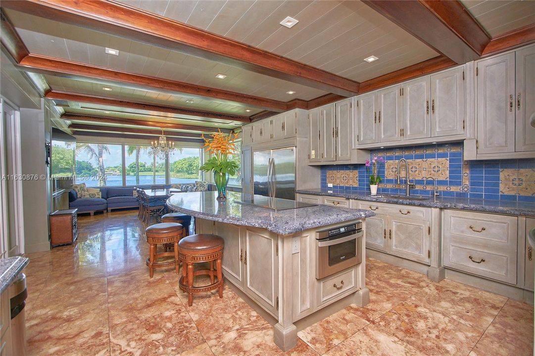 Exquisite Kitchen with large island and breakfast area