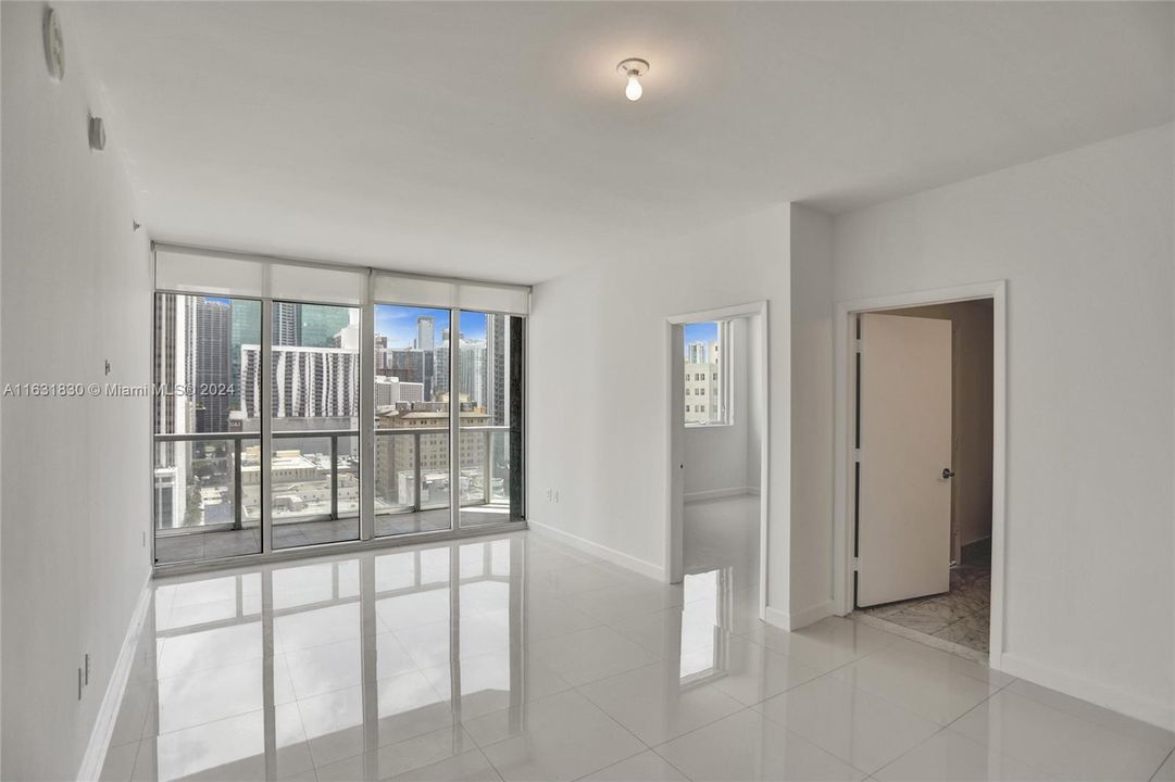 Living Room & entrance to 2nd Bdrm & Bathroom