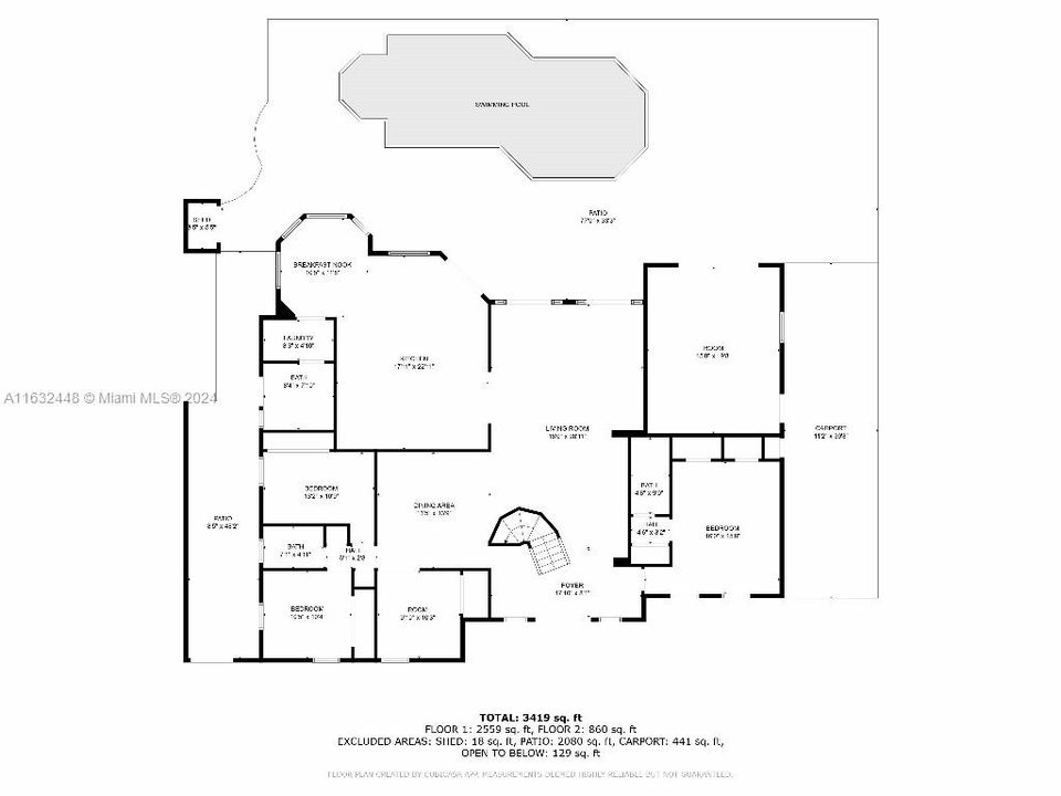 En Venta: $1,450,000 (5 camas, 4 baños, 3435 Pies cuadrados)