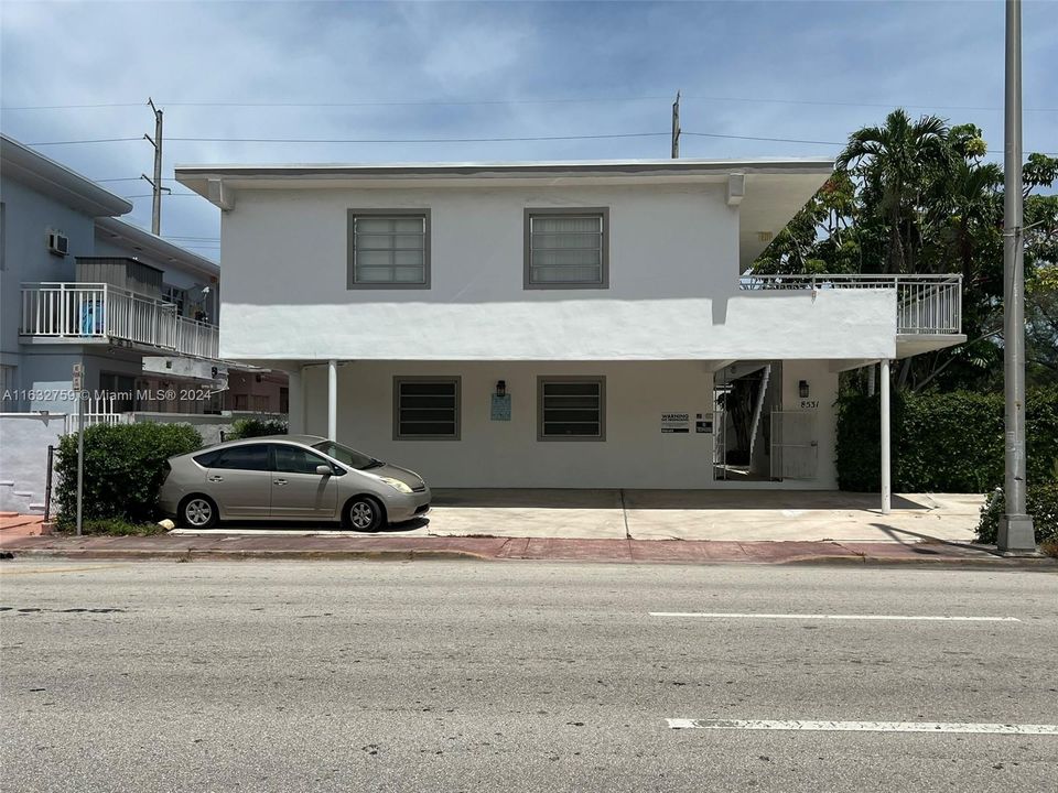 8531 Harding Avenue #5. Second floor windows of the efficiency.