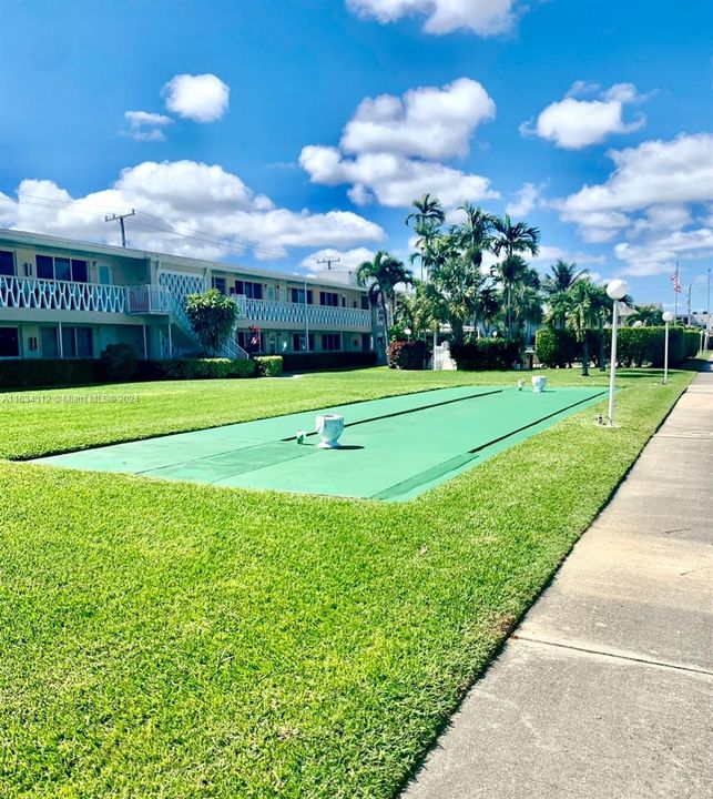 garden in front of building