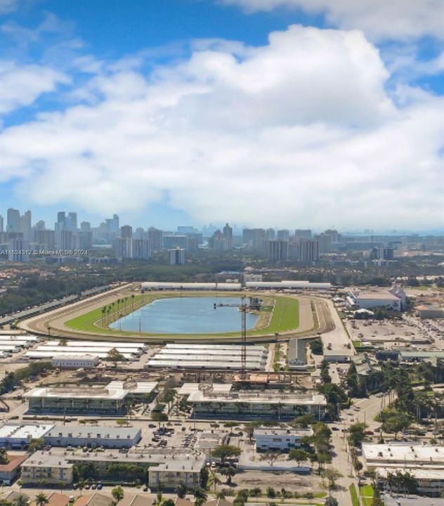 ariel view of Gulfstream Race Track