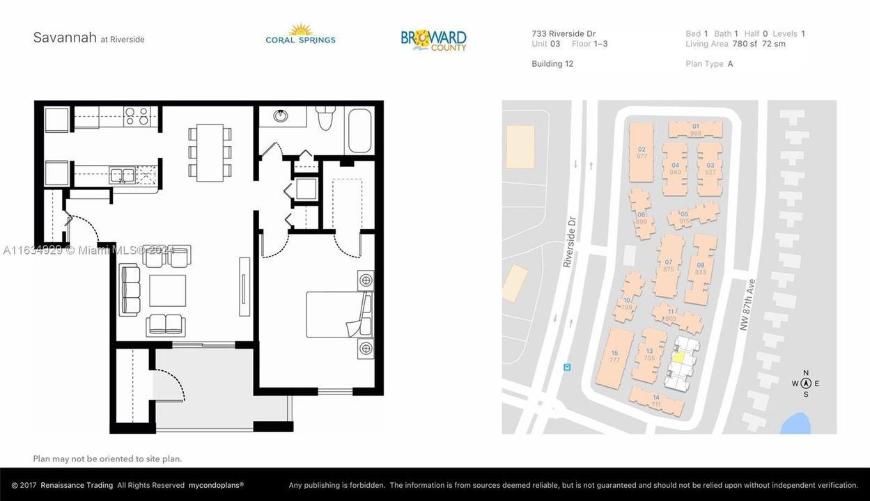 Activo con contrato: $205,000 (1 camas, 1 baños, 780 Pies cuadrados)