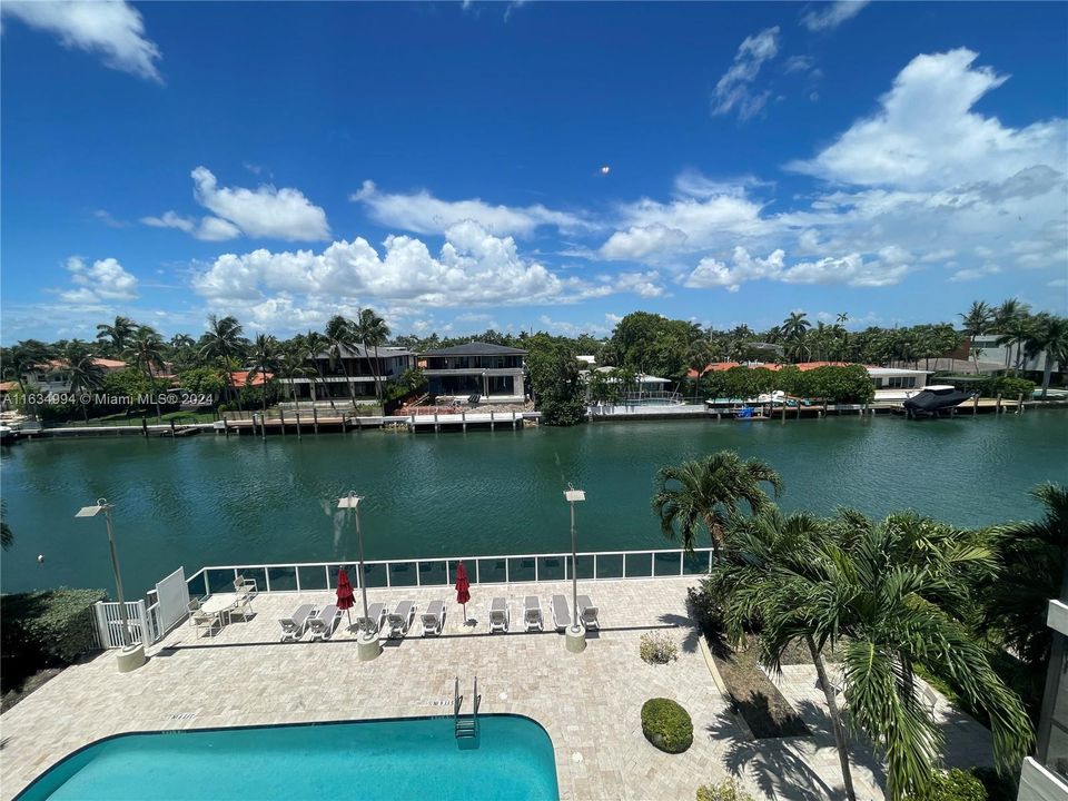 pool view from living room
