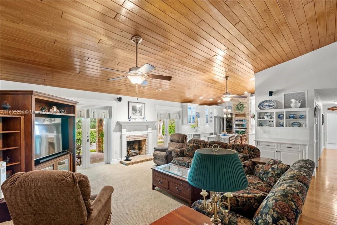 Large family room off the gorgeous kitchen